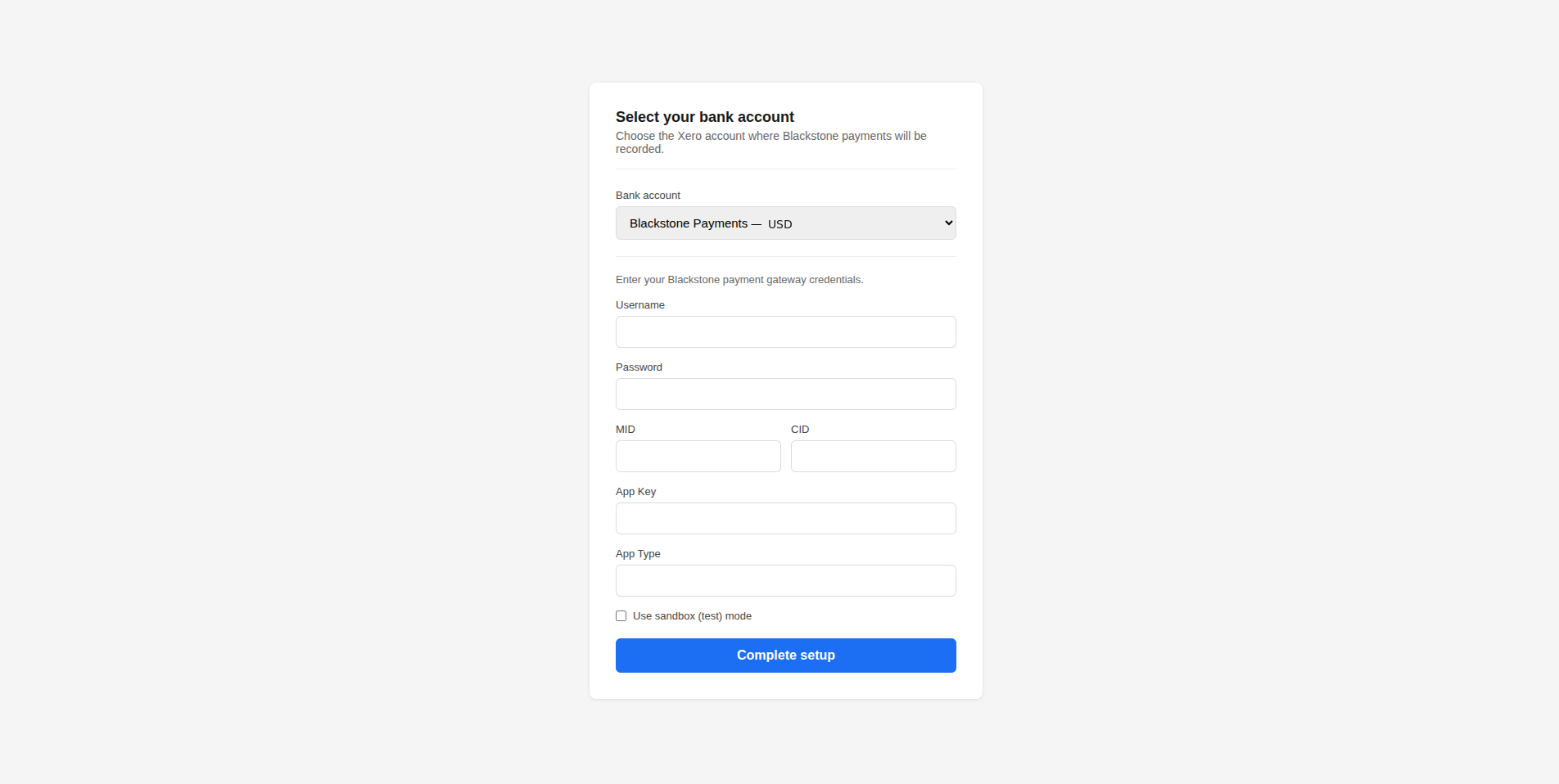 Onboarding form